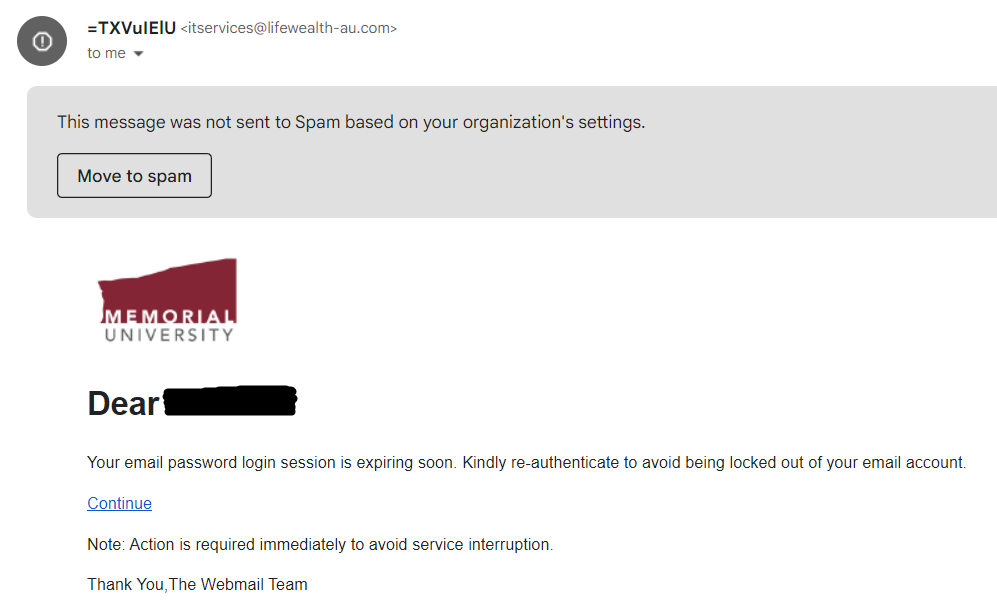 MUN students targeted by phishing scam