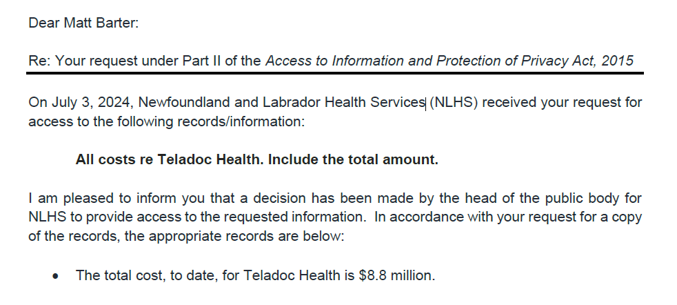 NLHS spent $8.8 million on Teladoc Health