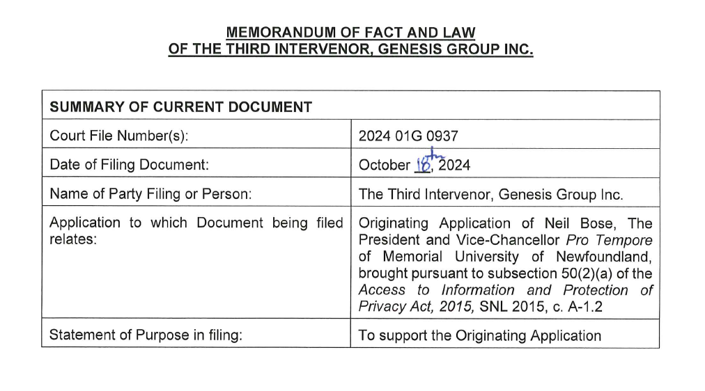 Genesis files brief at Supreme Court