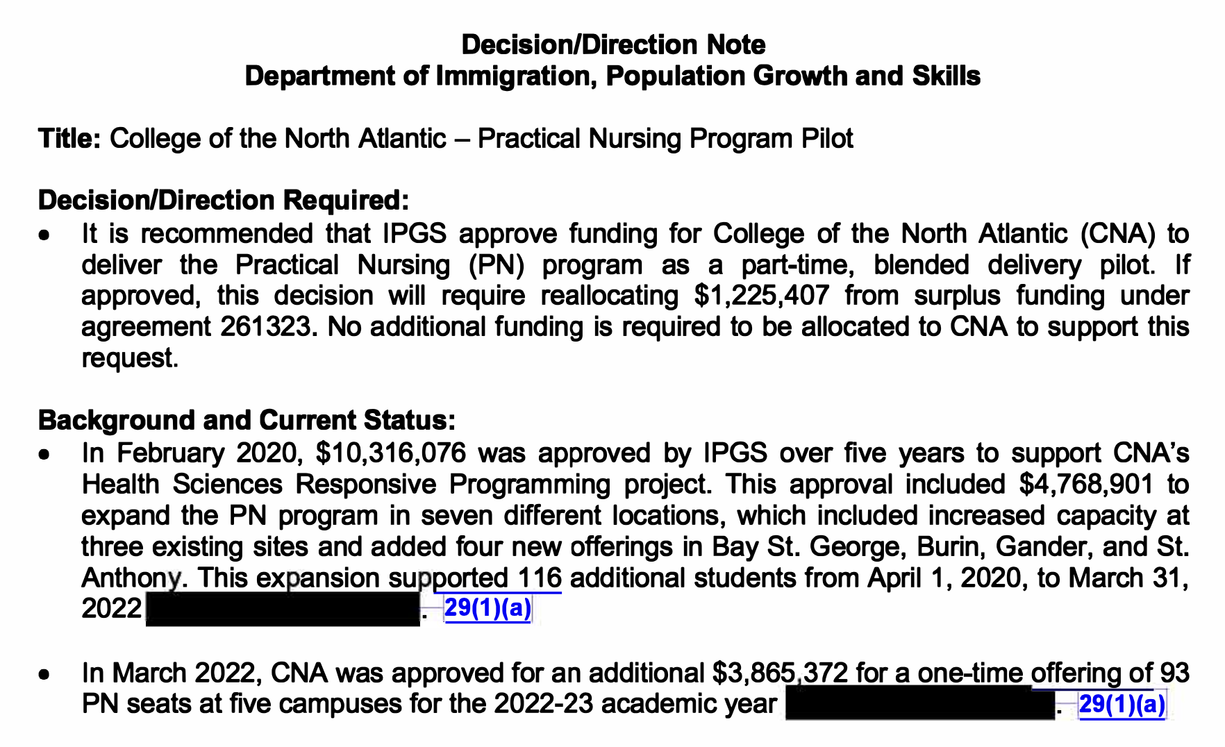 NL Department of Immigration briefing materials for August 2024 