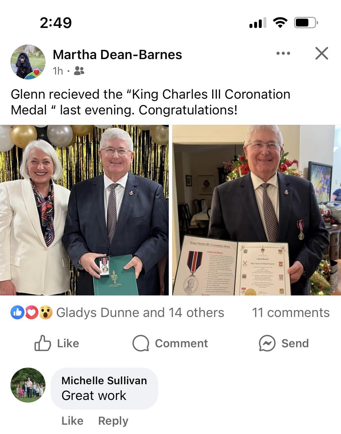 Disgraced MUN Board of Regents Chair Awarded King Charles III Coronation Medal 
