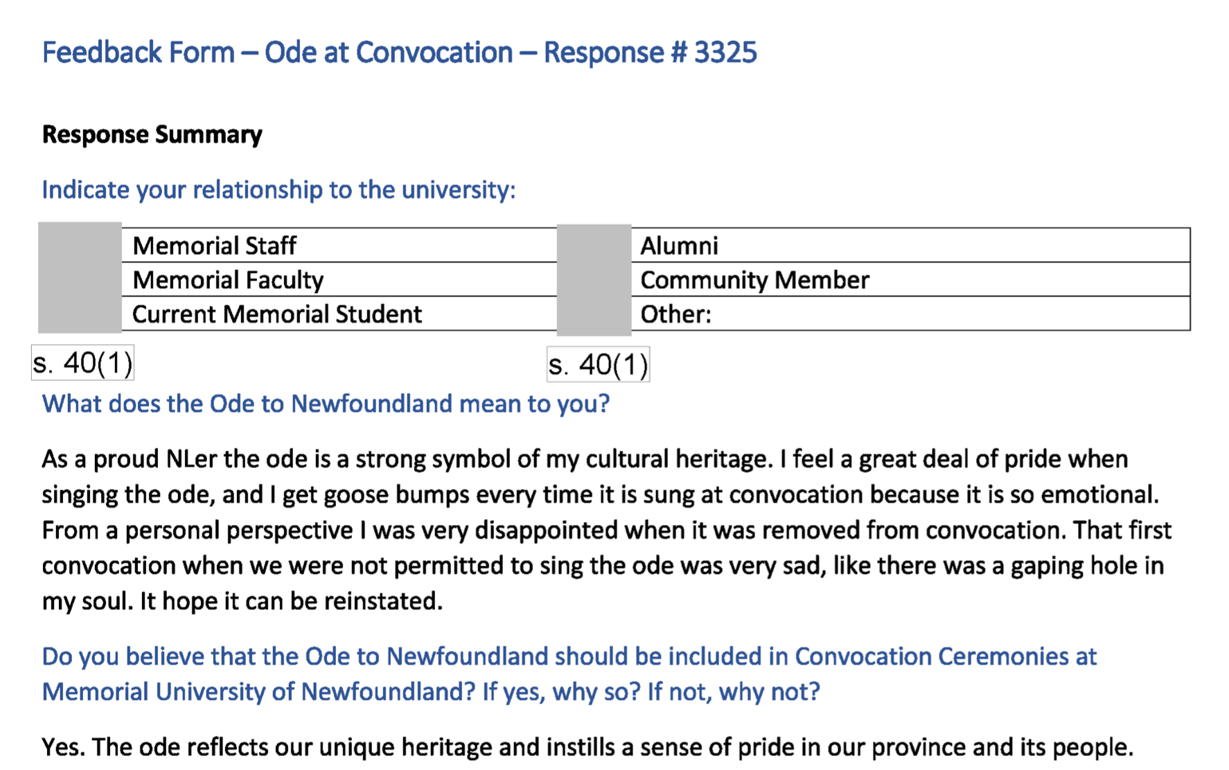 MUN Ode Survey Results Part 3