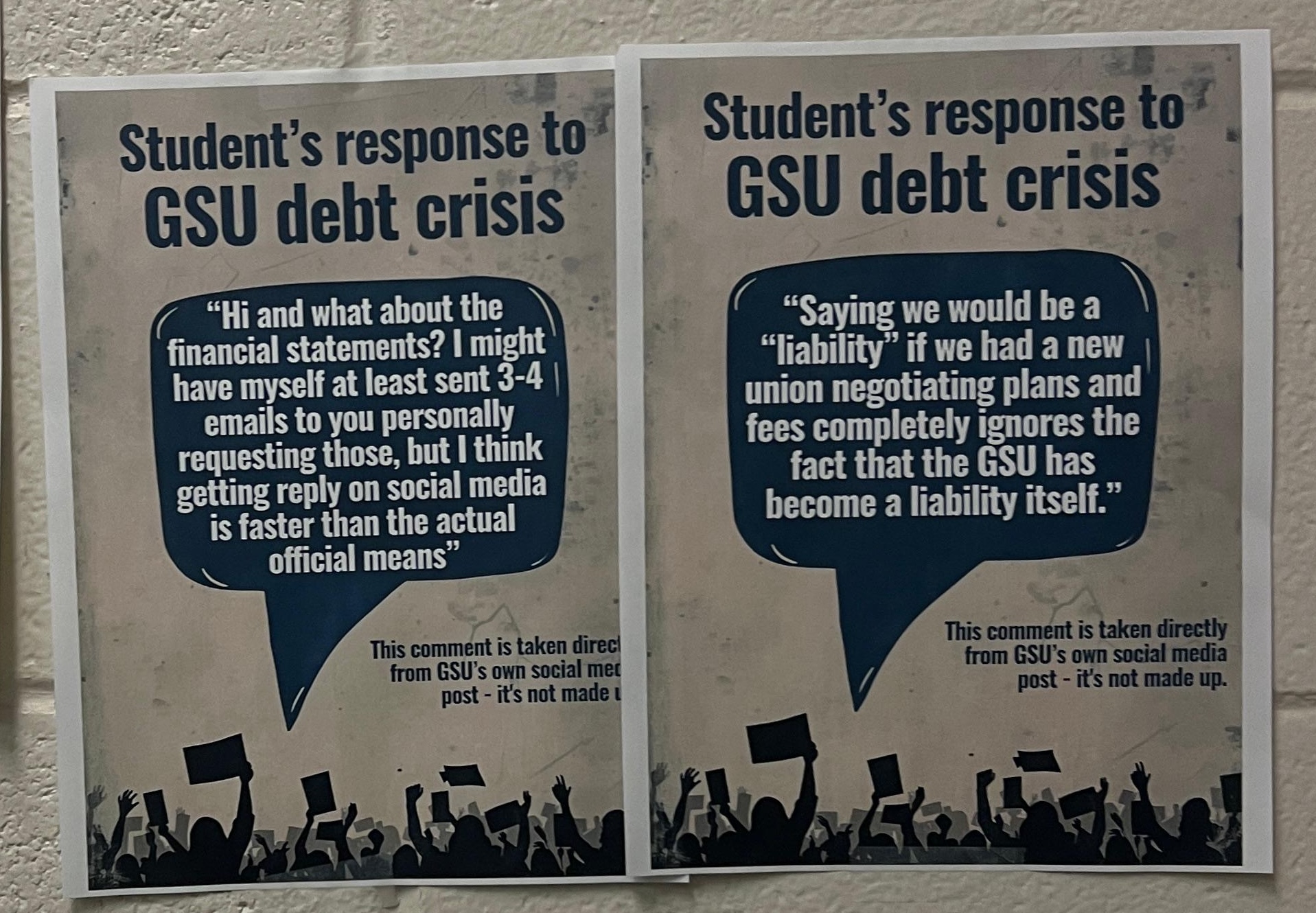 Posters Supporting GSU Dissolution Spotted on MUN Campus