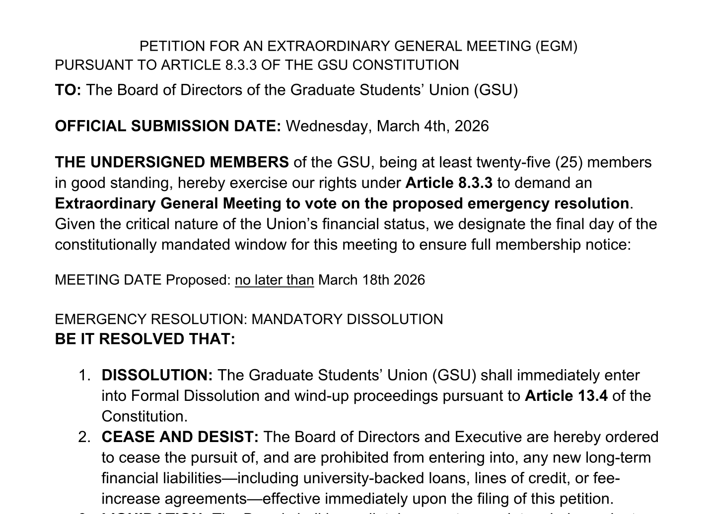 MUN Graduate Students Launch Petition to Dissolve GSU