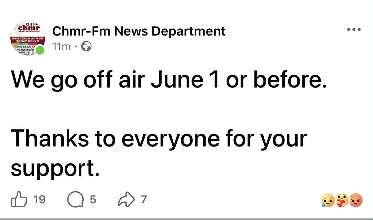 MUNSU Votes To Defund CHMR 