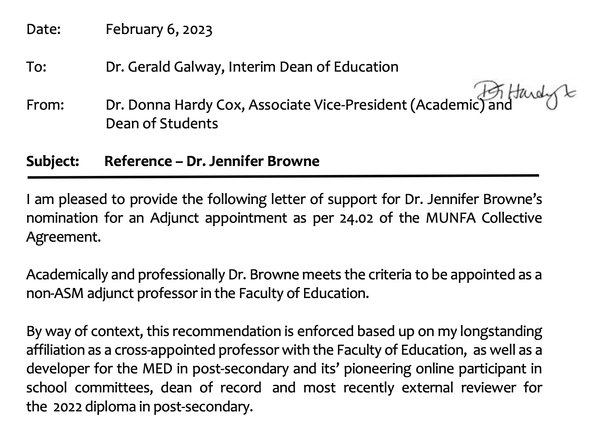 Jennifer Browne’s Faculty Application Sheds Light on MUN’s Manufacture of Administrative Jobs