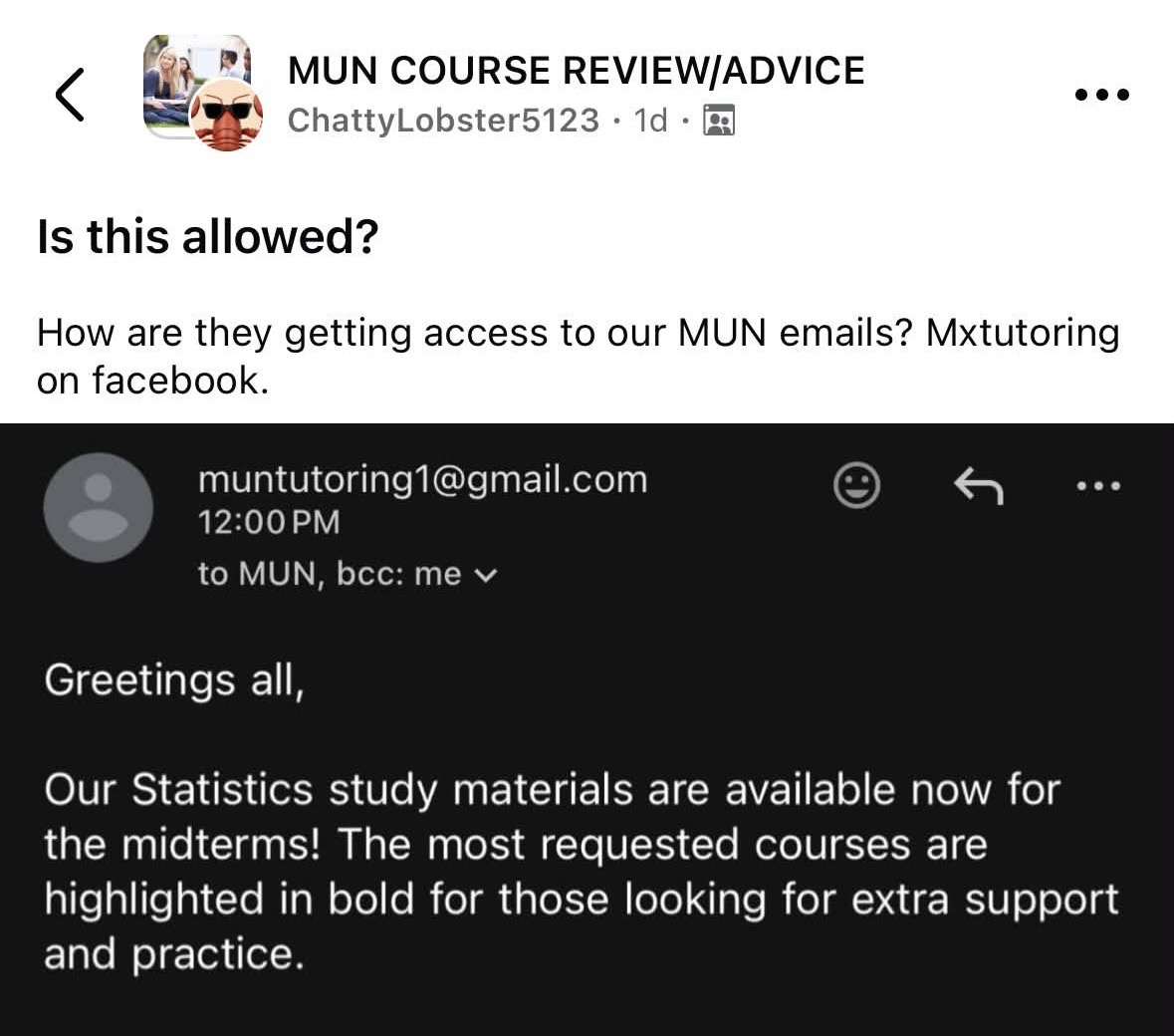 MUN Students Raise Concerns Over Mass Emails From Tutoring Business